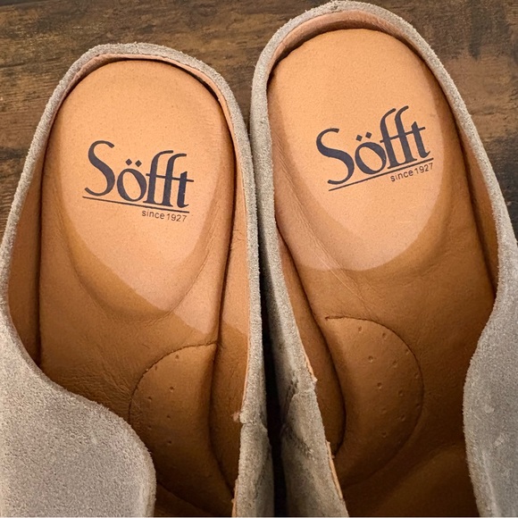 Sofft Nicki Leather Wedge Mules Size 9.5 - Picture 5 of 8